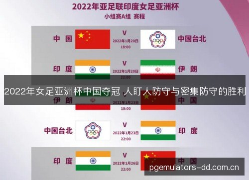 2022年女足亚洲杯中国夺冠 人盯人防守与密集防守的胜利 2022年女足亚洲杯中国夺冠 人盯人防守与密集防守的胜利
